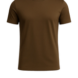 Dunkelbraunes Herren-T-Shirt Slim Fit