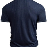 Levin Geripptes Herren-Poloshirt