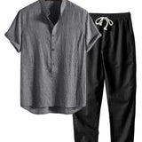 Lässiges Herren-Set mit kurzen Ärmeln