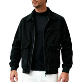 Herren-Cordjacke – Schwarz