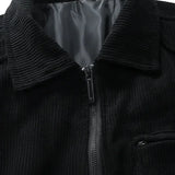 Herren-Cordjacke – Schwarz