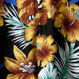 Gelbes Herrenhemd mit Blumenmuster