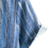 Kilian Gestreiftes Retro-Kurzarmhemd für Herren – Blau