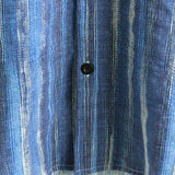 Kilian Gestreiftes Retro-Kurzarmhemd für Herren – Blau