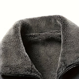 Elegante gefütterte Herren-Lederjacke