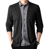 2-in-1-Herrenhemd mit Cardigan