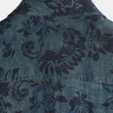 Blaues Boho-Herrenhemd mit Blumenmuster
