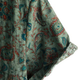 Hans Retro-Kurzarmhemd für Herren mit Paisley-Muster – Grün