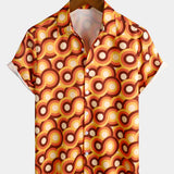 Oranges Retro-Herrenhemd im 70er-Stil