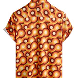 Oranges Retro-Herrenhemd im 70er-Stil