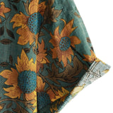 Roman Kurzarm-Herrenhemd im Retro-Look mit Sonnenblumen – Grün