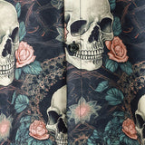 Klaus Kurzarm-Herrenhemd mit Totenkopfmotiv – Marineblau