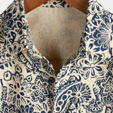 Beiges Vintage-Paisley-Herrenhemd