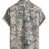 Beiges Vintage-Paisley-Herrenhemd