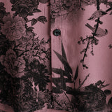Rosa Herrenhemd mit Hawaii-Blumen