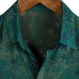 Philipp Kurzarm-Herrenhemd mit Blumenmuster – Grün