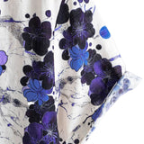 Hans Kurzarm-Herrenhemd im Retro-Look mit Blumenmuster – Blau