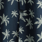 Marineblaues Hawaiihemd für Herren mit Palmen