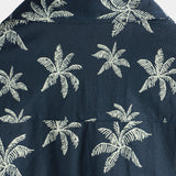 Marineblaues Hawaiihemd für Herren mit Palmen