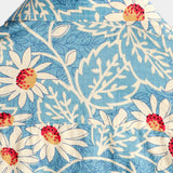 Blaues Hawaii-Herrenhemd mit Blumenmuster