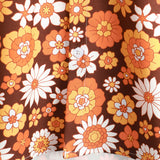 Ralf Retro-Kurzarmhemd für Herren mit Blumen – Orange