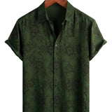 Grünes Vintage-Hawaiihemd für Herren