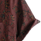 Boho-Retro-Herrenhemd mit Blumen