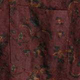 Boho-Retro-Herrenhemd mit Blumen