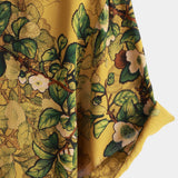 Gelbes Vintage-Herrenhemd mit Blumenmuster