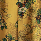Gelbes Vintage-Herrenhemd mit Blumenmuster