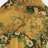 Gelbes Vintage-Herrenhemd mit Blumenmuster