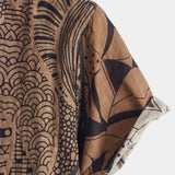 Braunes Retro-Vintage-Herrenhemd