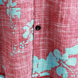 Hawaii-Herrenhemd mit roten Blumen