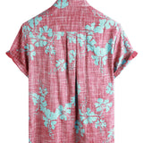 Hawaii-Herrenhemd mit roten Blumen