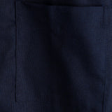 Marineblaues Herrenhemd mit Brusttaschen