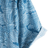 Lars Kurzarm-Herrenhemd im Hawaii-Stil mit Haimotiv – Blau
