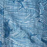 Lars Kurzarm-Herrenhemd im Hawaii-Stil mit Haimotiv – Blau