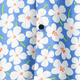 Hellblaues Herrenhemd mit Blumen