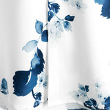 Weißes Kurzarm-Herrenhemd mit Blumen