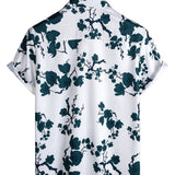 Weißes Sommer-Herrenhemd mit Blumen