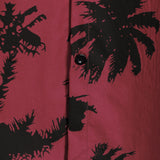 Michael Kurzarm-Herrenhemd mit Palmenmuster – Rot