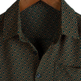Nico Kurzarm-Herrenhemd im Retro-Look – Grün