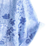 Helmut Kurzarm-Herrenhemd im Retro-Look mit Blumen – Blau