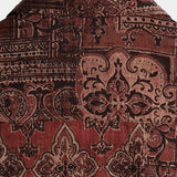 Braunes Herrenhemd im Western-Paisley-Stil