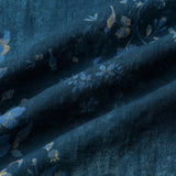Blaues Herrenhemd mit Aquarell-Blumen