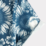 Horst Kurzarm-Herrenhemd im Hawaii-Stil mit Totenkopfmotiv – Marineblau