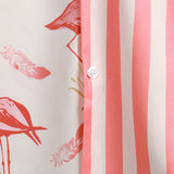 Rosa Herrenhemd mit Flamingos und Streifen