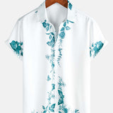 Herrenhemd mit Hawaii-Blumen in vier Farben