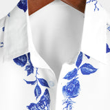 Herrenhemd mit Hawaii-Blumen in vier Farben