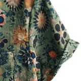 Hans Retro-Kurzarmhemd für Herren mit Blumen – Grün
